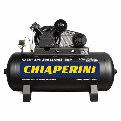 Compressor Chiaperini CJ 15+ APV 200 Lts 175 Lbs 3 cv Monof.