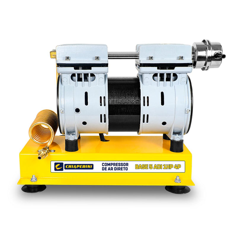 Compressor Chiaperini 5 ADI Ar Direto 120 Libras 1 cv 220v Isento de Óleo Sobre Base