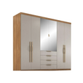 Guarda-Roupa Casal Com Espelho 6 Portas 4 Gavetas Giardino Demóbile