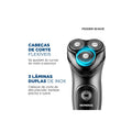 Barbeador Aparador Mondial BE-02 Bivolt Elétrico de Barba Portátil 3 Lâminas
