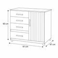 Cômoda 4 Gavetas 1 Porta Vênus Moval