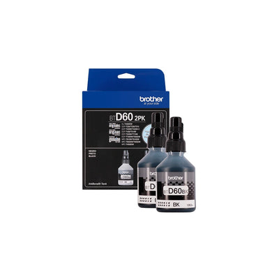 Kit Tinta Brother BTD602PK Original Impressoras Tank Ink 2 Garrafas