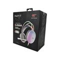 Headset Havit H2037D Gamer RGB Branco P2 USB Over Ear