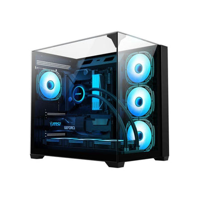 Gabinete Aquário 01FD Black Mega Shark K-Mex ATX Acrílico Fumê
