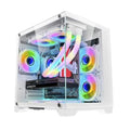Gabinete Gamer Aquário Micro W305 White K-MEX Micro-ATX