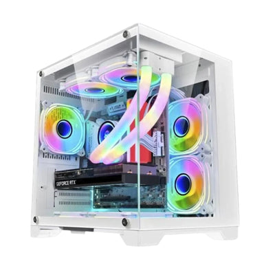 Gabinete Gamer Aquário Micro W305 White K-MEX Micro-ATX