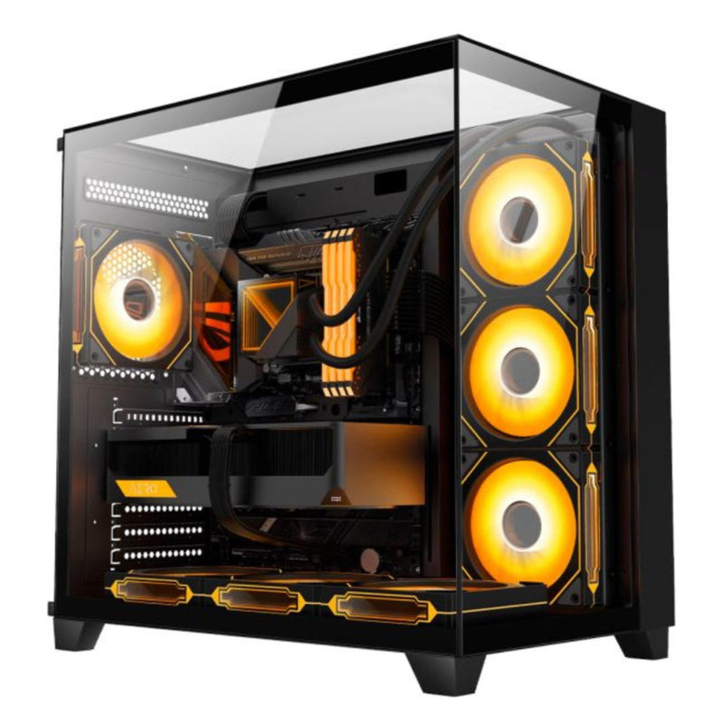 Gabinete Gamer K-Mex Tiger Shark Preto Vidro Temperado