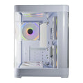 Gabinete Gamer K-Mex Aquário Curvo CG-W1AG Branco Vidro Temperado
