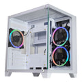 Gabinete Gamer Aquário Micro Atx S/ Fans Cor Branco - K-mex Cg-w830