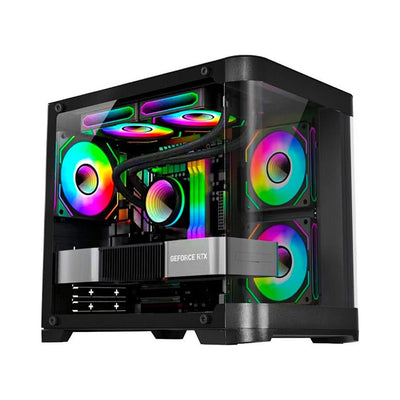 Gabinete Gamer K-Mex Curvo Aquário CG-01AG Vidro Temperado