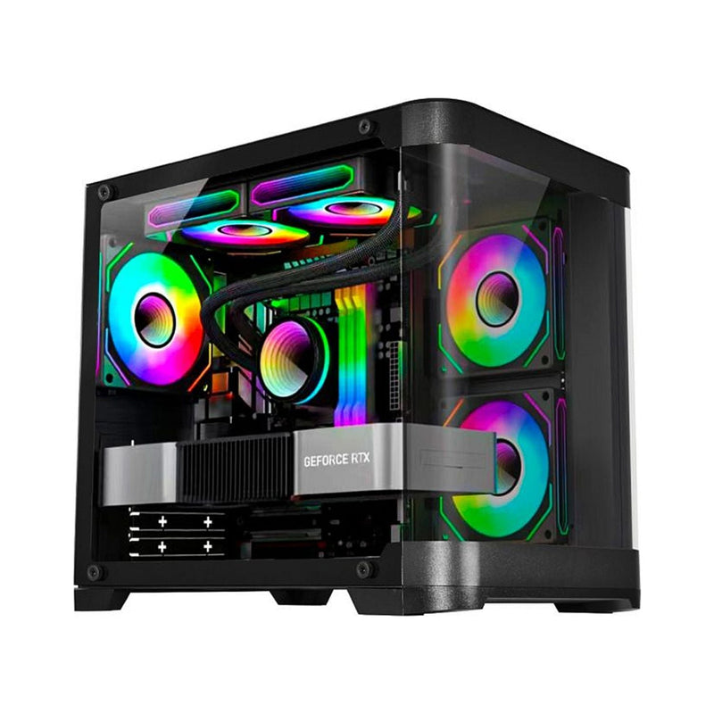 Gabinete Gamer K-Mex Curvo Aquário CG-01AG Vidro Temperado