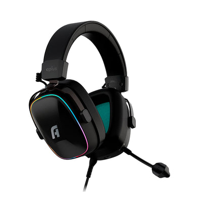 Headset Gamer Aplus Atis, 7.1, Com Fio, RGB, Multiplataforma, Driver 50mm, Microfone Removivel, Preto