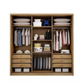 Guarda-Roupa Arezzo Plus com Espelho 3 Portas 6 Gavetas Novo Horizonte