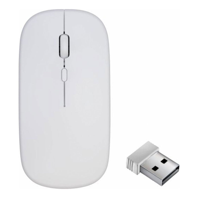 Mouse Sem Fio Recarregável K-mex 1600dpi Slim Usb-c Ma-a7w4 Branco