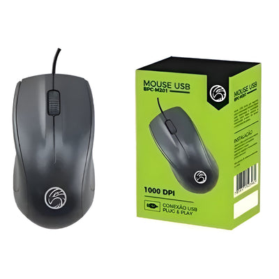 Mouse Usb Brasil Pc Bpc-m201 Cor Preto