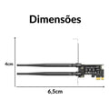 Placa de rede PCI-Express KNUP Wireless 300 MBPS - KP-T118