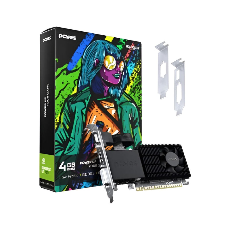 Placa de Vídeo Pcyes GeForce GT 730 4GB DDR5 64-bit PVGT730GB4PE