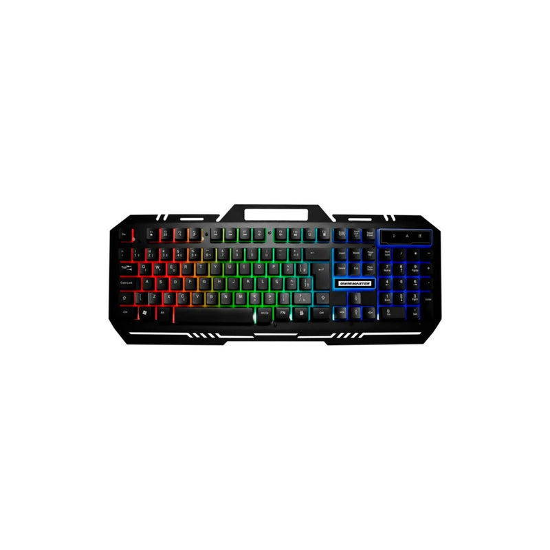 Teclado Gamer K-MEX Fusion Color KM-M712 RGB / Rainbow ABNT2 Preto