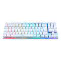 Teclado Gamer Mecânico Aplus Tech Branco Rainbow Switch Blue