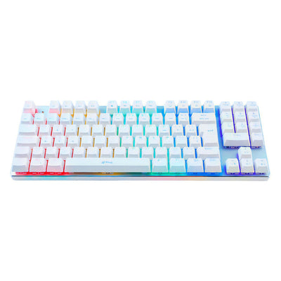 Teclado Gamer Mecânico Aplus Tech Branco Rainbow Switch Blue