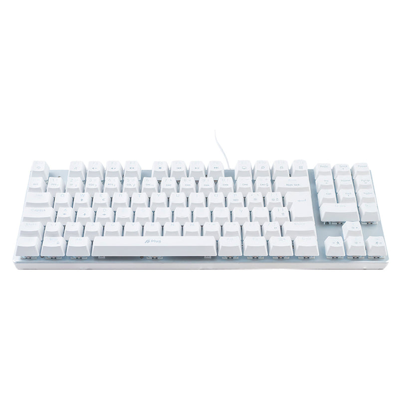 Teclado Mecânico Gamer A+Plus Barak Branco AP-KB-3883W Outemu