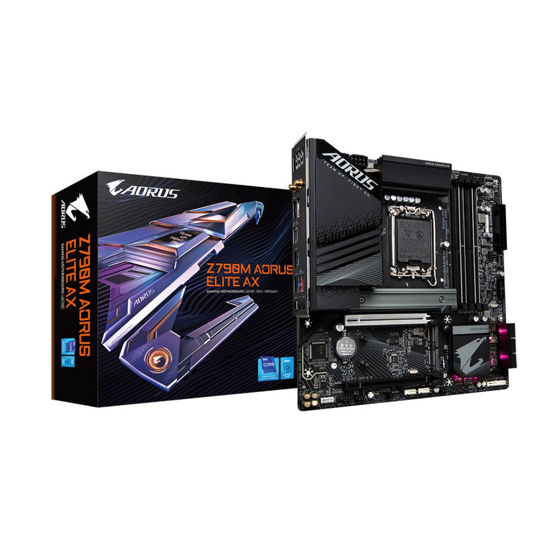 Placa Mãe Gigabyte Z790M AORUS Elite AX LGA 1700 DDR5 – Wi-Fi Integrado e Alto Desempenho