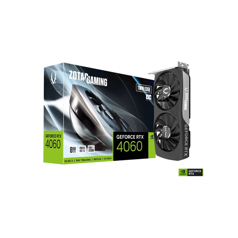 Placa de Vídeo Zotac RTX 4060 8GB Twin Edge OC GDDR6 DLSS 3 Ray Tracing